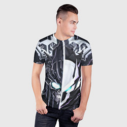 Футболка спортивная мужская Белый адский демон, цвет: 3D-принт — фото 2
