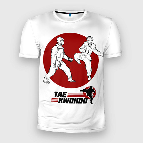 Мужская спорт-футболка Бойцы тхэквондо / 3D-принт – фото 1