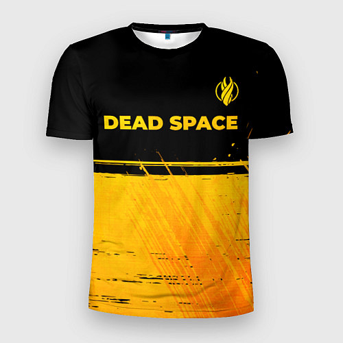 Мужская спорт-футболка Dead Space - gold gradient посередине / 3D-принт – фото 1