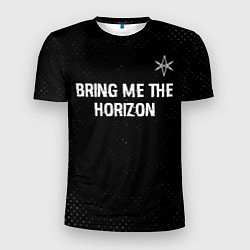 Футболка спортивная мужская Bring Me the Horizon glitch на темном фоне посеред, цвет: 3D-принт