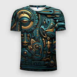 Футболка спортивная мужская Асимметричный узор в египетском стиле, цвет: 3D-принт