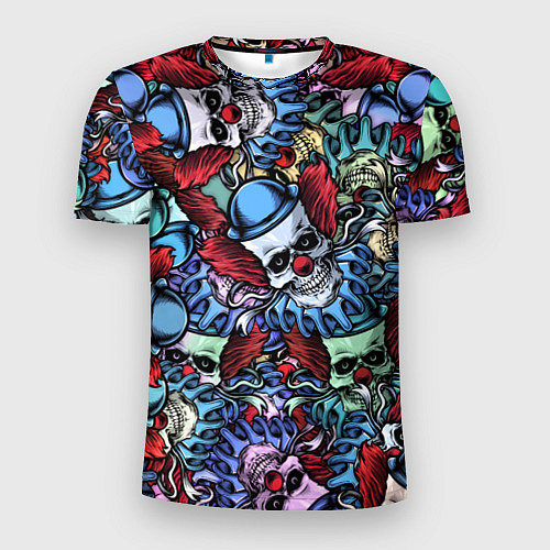 Мужская спорт-футболка Череп клоун паттерн / 3D-принт – фото 1