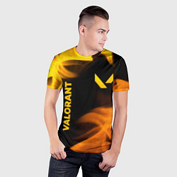 Футболка спортивная мужская Valorant - gold gradient вертикально, цвет: 3D-принт — фото 2