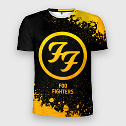Футболка спортивная мужская Foo Fighters - gold gradient, цвет: 3D-принт
