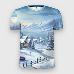 Футболка спортивная мужская Зимнее настроение, цвет: 3D-принт