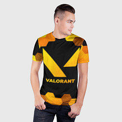 Футболка спортивная мужская Valorant - gold gradient, цвет: 3D-принт — фото 2