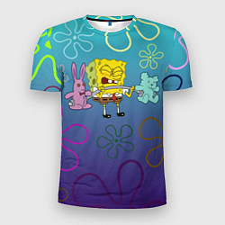 Мужская спорт-футболка Spongebob workout