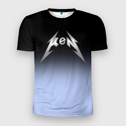 Мужская спорт-футболка Кен - стиль металлики: градиент / 3D-принт – фото 1