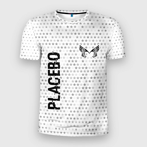 Мужская спорт-футболка Placebo glitch на светлом фоне вертикально / 3D-принт – фото 1