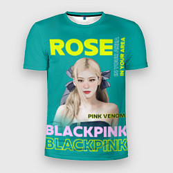 Мужская спорт-футболка Rose - девушка певица из группы Blackpink