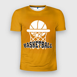 Мужская спорт-футболка Basketball - кольцо и мяч