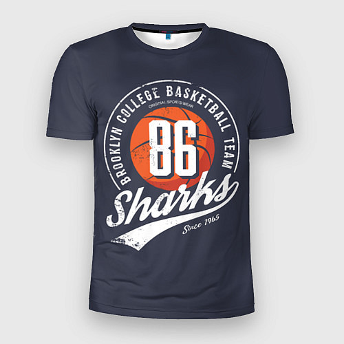 Мужская спорт-футболка Basketball sharks / 3D-принт – фото 1