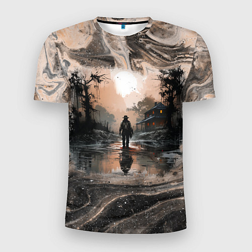 Мужская спорт-футболка Охотник в сумерках / 3D-принт – фото 1