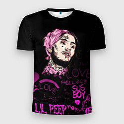 Мужская спорт-футболка Lil peep neon rap 2017