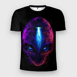Мужская спорт-футболка UFO alien head