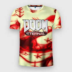 Футболка спортивная мужская Doom Eteranal символы марса, цвет: 3D-принт