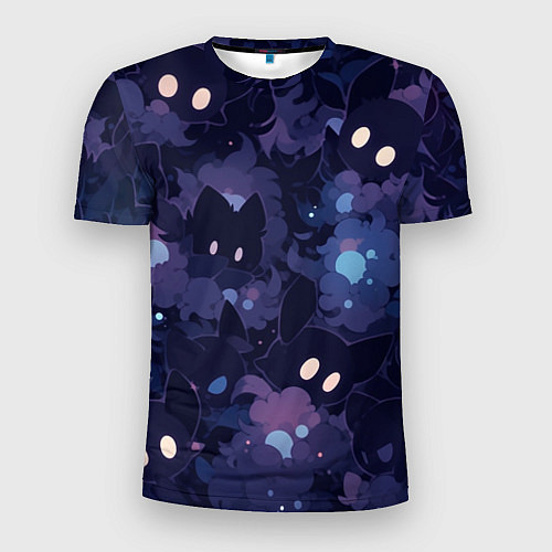 Мужская спорт-футболка Фиолетовые котики / 3D-принт – фото 1