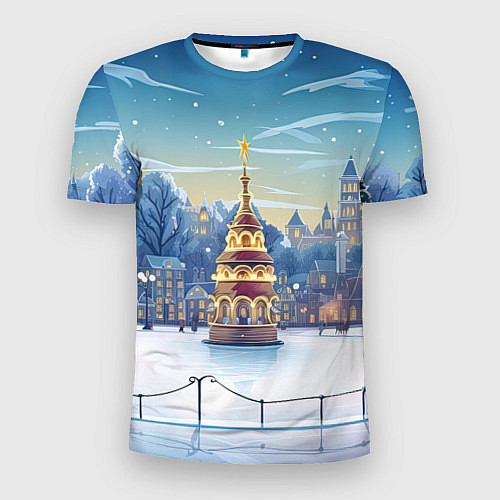 Мужская спорт-футболка Новогодняя погода / 3D-принт – фото 1
