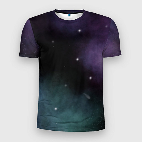 Мужская спорт-футболка Космос и звезды на темном фоне / 3D-принт – фото 1