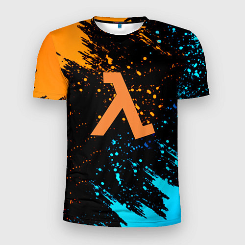 Мужская спорт-футболка Half Life logo краски / 3D-принт – фото 1