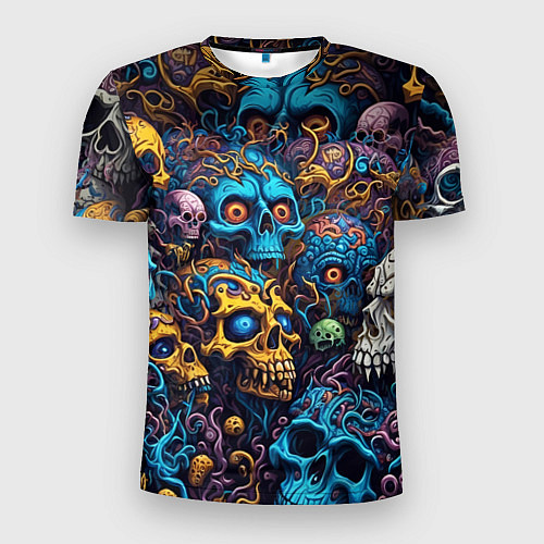 Мужская спорт-футболка Psy skulls / 3D-принт – фото 1