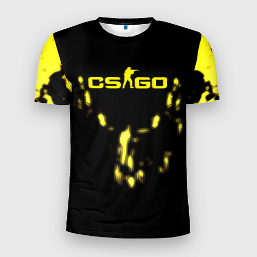 Мужская спорт-футболка CS GO краски желтые / 3D-принт – фото 1