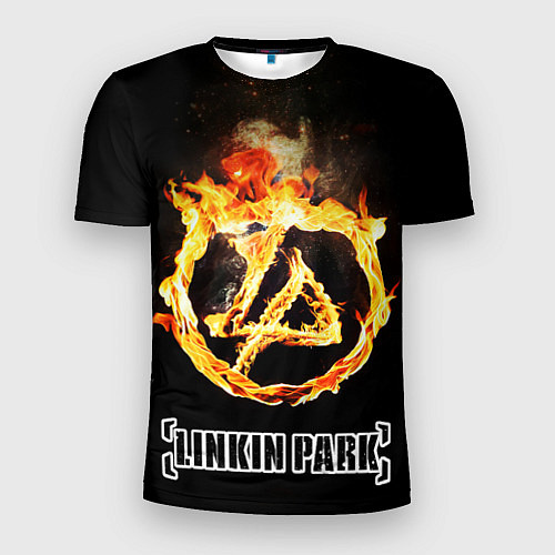 Мужская спорт-футболка Linkin Park - fire logo / 3D-принт – фото 1