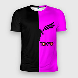 Футболка спортивная мужская Токийские мстители черно-розовый, цвет: 3D-принт