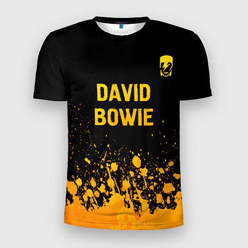 Мужская спорт-футболка David Bowie - gold gradient посередине / 3D-принт – фото 1