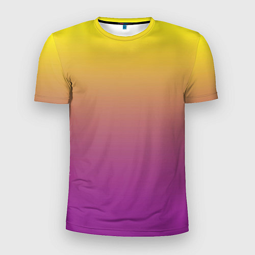 Мужская спорт-футболка Желто-фиолетовый градиент / 3D-принт – фото 1