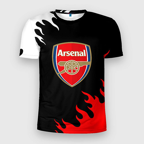 Мужская спорт-футболка Arsenal fc flame / 3D-принт – фото 1