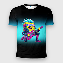 Мужская спорт-футболка Sponge Bob - rock guitarist - ai art