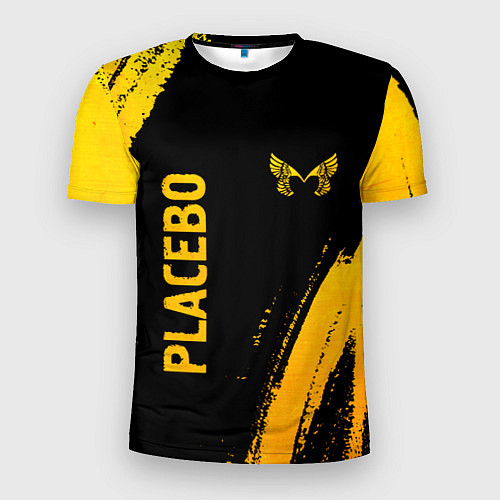 Мужская спорт-футболка Placebo - gold gradient вертикально / 3D-принт – фото 1