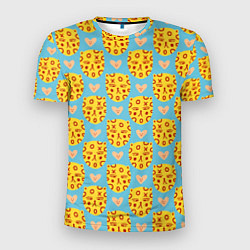 Мужская спорт-футболка Каракули леопарда