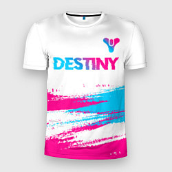 Футболка спортивная мужская Destiny neon gradient style посередине, цвет: 3D-принт