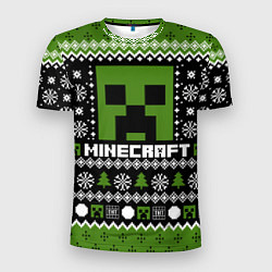 Футболка спортивная мужская Minecraft christmas sweater, цвет: 3D-принт