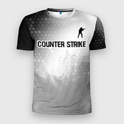 Мужская спорт-футболка Counter Strike glitch на светлом фоне посередине