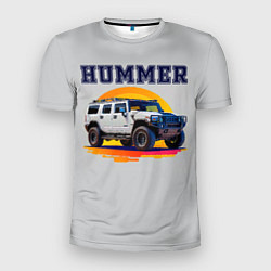 Мужская спорт-футболка Нейросеть - Hummer рисунок