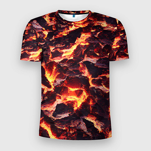 Мужская спорт-футболка Бурлящая лава / 3D-принт – фото 1