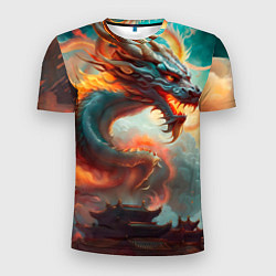 Мужская спорт-футболка Мифический дракон 2024