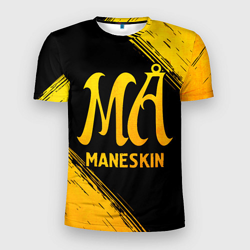 Мужская спорт-футболка Maneskin - gold gradient / 3D-принт – фото 1