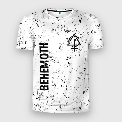 Мужская спорт-футболка Behemoth glitch на светлом фоне вертикально / 3D-принт – фото 1