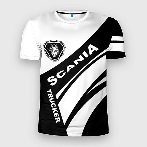 Мужская спорт-футболка Scania дальнобойщик / 3D-принт – фото 1