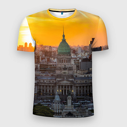 Мужская спорт-футболка Буэнос-Айрес / 3D-принт – фото 1