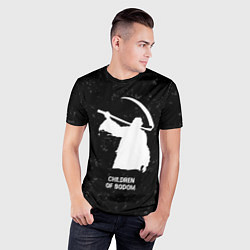 Футболка спортивная мужская Children of Bodom glitch на темном фоне, цвет: 3D-принт — фото 2
