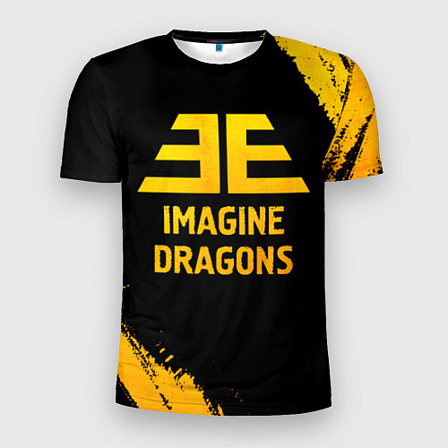Мужская спорт-футболка Imagine Dragons - gold gradient / 3D-принт – фото 1