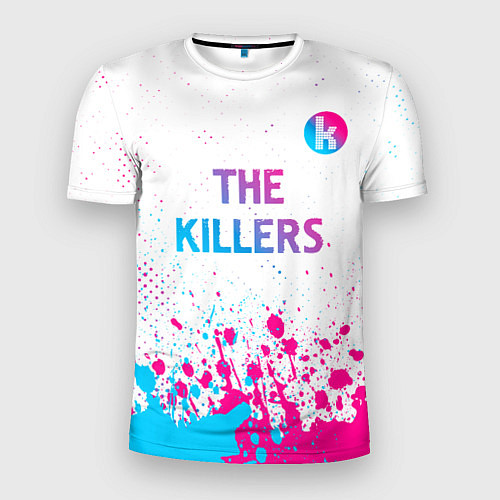 Мужская спорт-футболка The Killers neon gradient style посередине / 3D-принт – фото 1