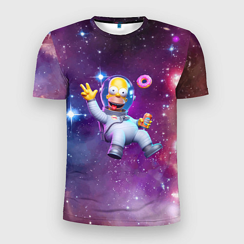 Мужская спорт-футболка Homer Simpson in space - ai art / 3D-принт – фото 1