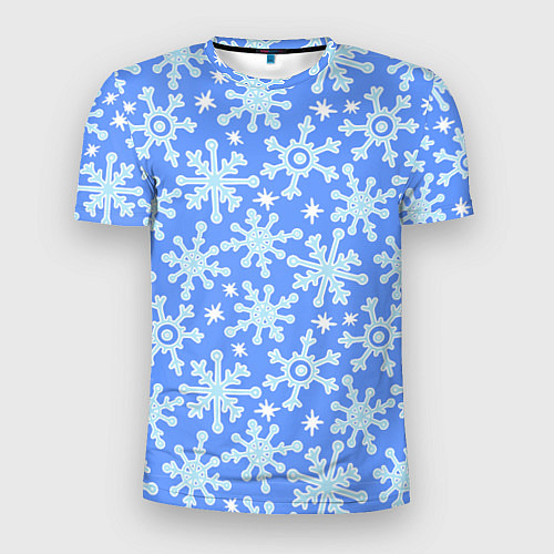 Мужская спорт-футболка Мультяшные снежинки / 3D-принт – фото 1