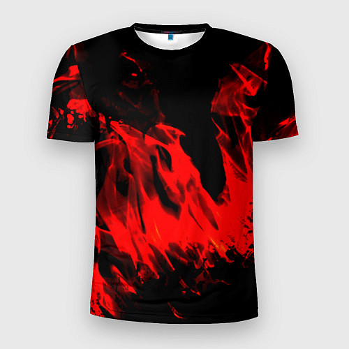 Мужская спорт-футболка Красное пламя / 3D-принт – фото 1